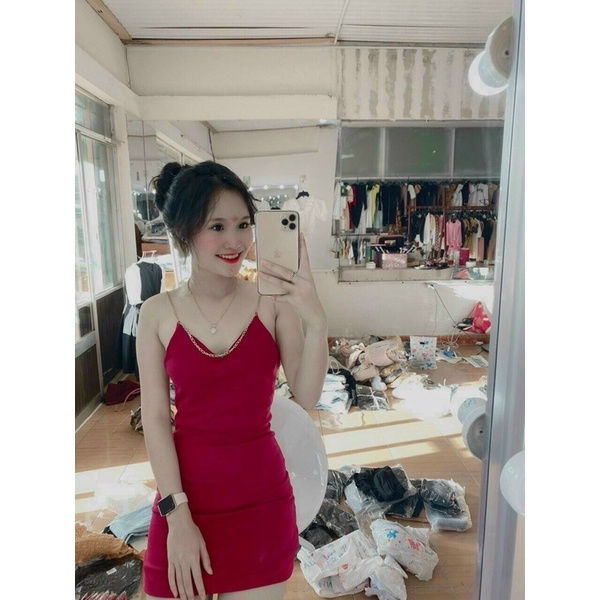 Đầm body dây xích kiểu style cá tính sexy hotgirl ( có mút ngực )