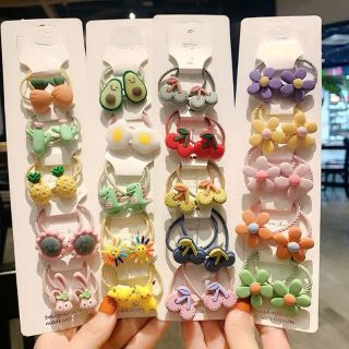 (XẢ LỖ ) Set 10 dây buộc tóc xinh xắn đủ hình cho bé