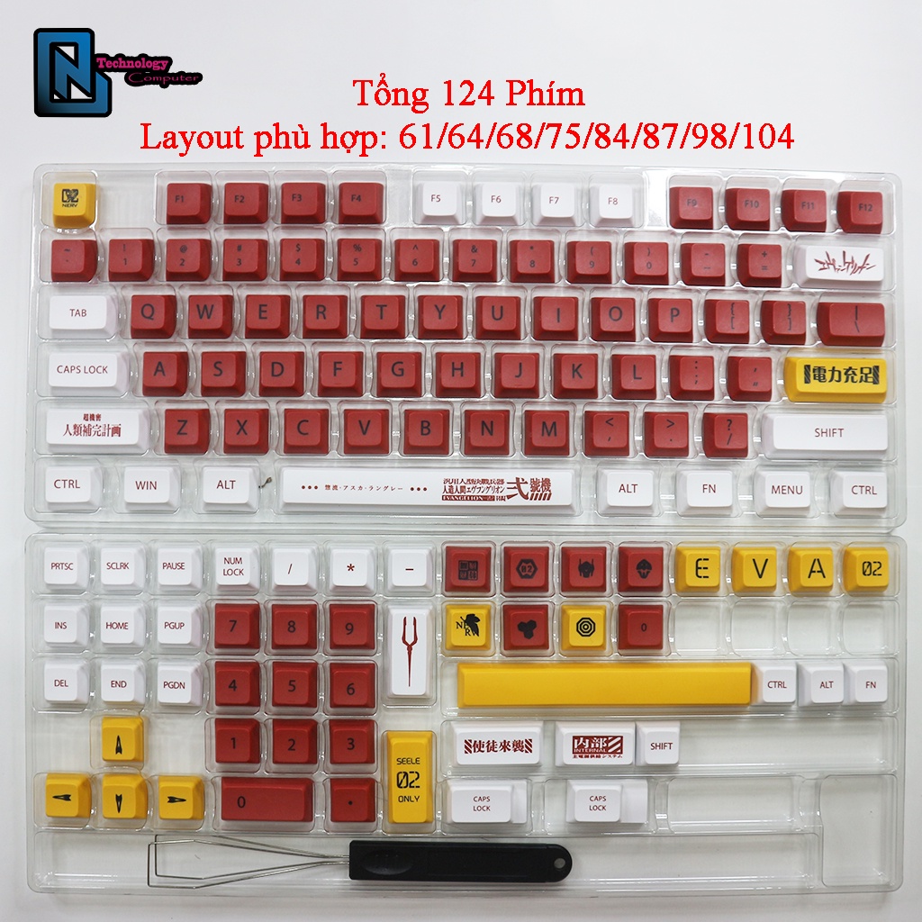 Keycap Kiểu XDA Gundam No.2 Chất Liêu PBT 124 Phím Dành Cho Layout 61/64/68/75/84/87/98/104 | BigBuy360 - bigbuy360.vn