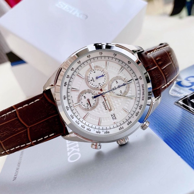 ng H Seiko Chinh Hang Nam SSB181P1 White Dial Chronograph Quartz Men s Watch Shopee Vi t Nam