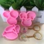 BTF Mèo Cho Đầu Móc Khóa Khuôn Silicon Có Lỗ Móc Khóa Mặt Dây Chuyền Khuôn Handmade