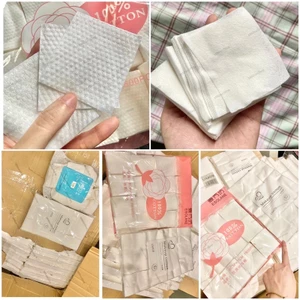 Bông tẩy trang Lover Tender trắng & Esolane hồng loại mỏng và dai không xơ bông