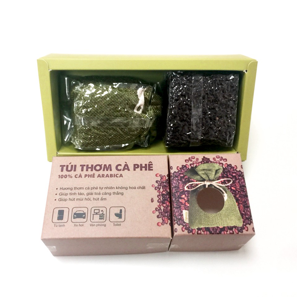 Ảnh Túi Thơm Cafe Arabica Rang Mộc Khử Mùi Xe Hơi, Phòng Ngủ - Hapaku 2