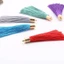 Băng lụa đá tua rua kim loại 20 cái/lốc, đánh dấu trang thủ công, mặt dây chuyền nhỏ polyester