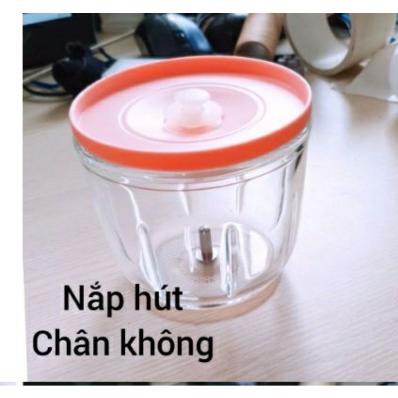 Máy xay đa năng HATTIECS 300ml Máy xay ăn dặm cho bé Cối thủy tinh 6 lưỡi dao cầm tay tiện dụng mesocshop