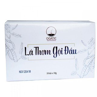 Lá Thơm Gội Đầu Ogatic (15 gói), Dầu Gội Thảo Dược Bồ Kết, Giúp Tóc Sạch Gầu,  Hương Thơm Tự Nhiên