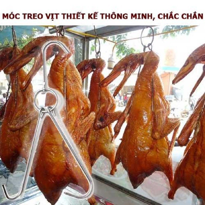 Móc Treo INOX Loại Dày Vịt, Gà, Ba chỉ, Chân Giò Cho Các Loại Lu Quay ...