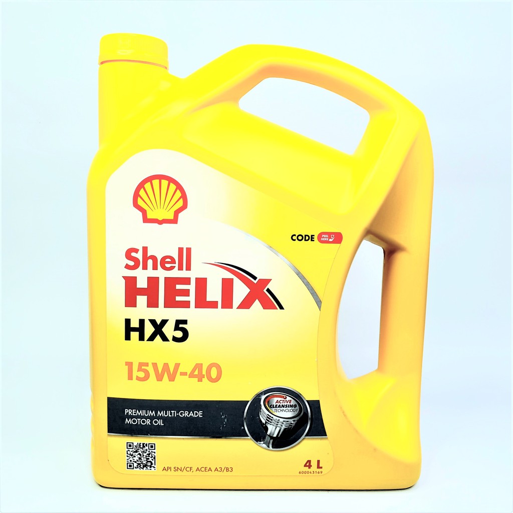 Nhớt động cơ ô tô máy xăng SHELL HELIX HX5 15W40 4 Lít | Shopee Việt Nam