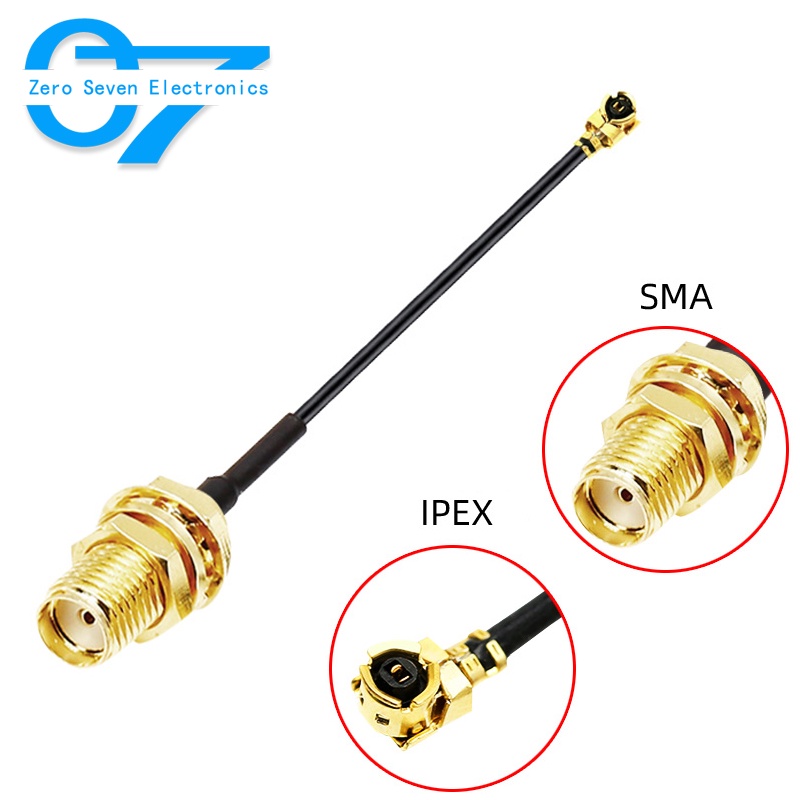 Hailege U.FL-1 Naar SMA Pigtail Kabel – 5 Stuks, 15 Cm, Voor WiFi-antenne