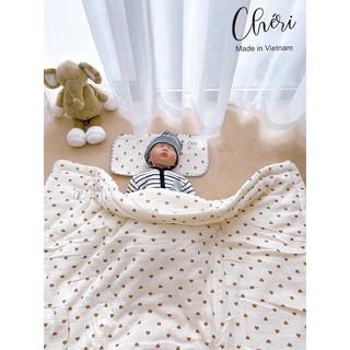 Chăn xô trần bông Oganic Cheri Cho Bé | Minizon Kids
