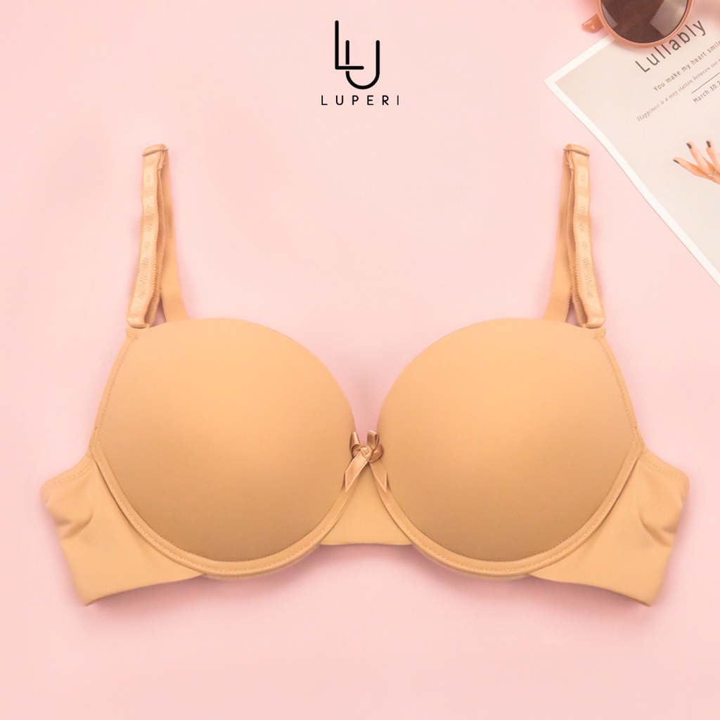 Áo Lót Nâng Ngực Trơn Siêu Đẩy Mặc áo dài Luperi đệm mút ép thấm hút mồ hôi bản 2 móc trẻ trung SP840 spe