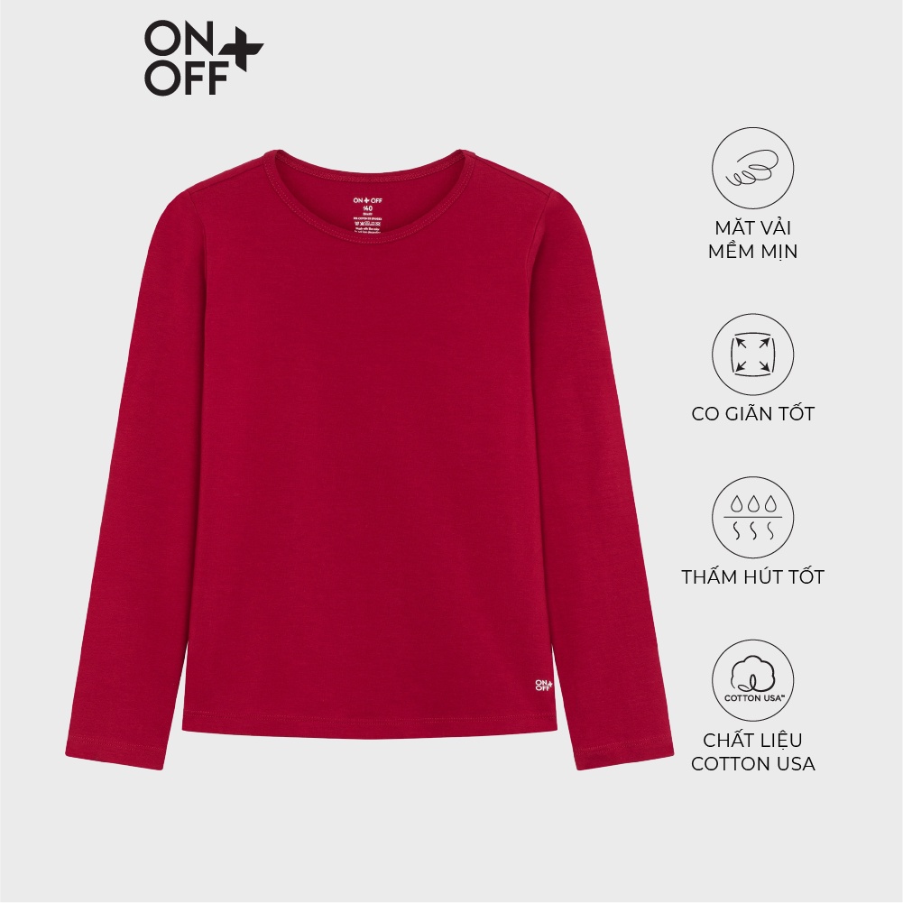 Áo thun body bé gái ONOFF thoáng khí, thấm hút ẩm tốt – H12TL18201