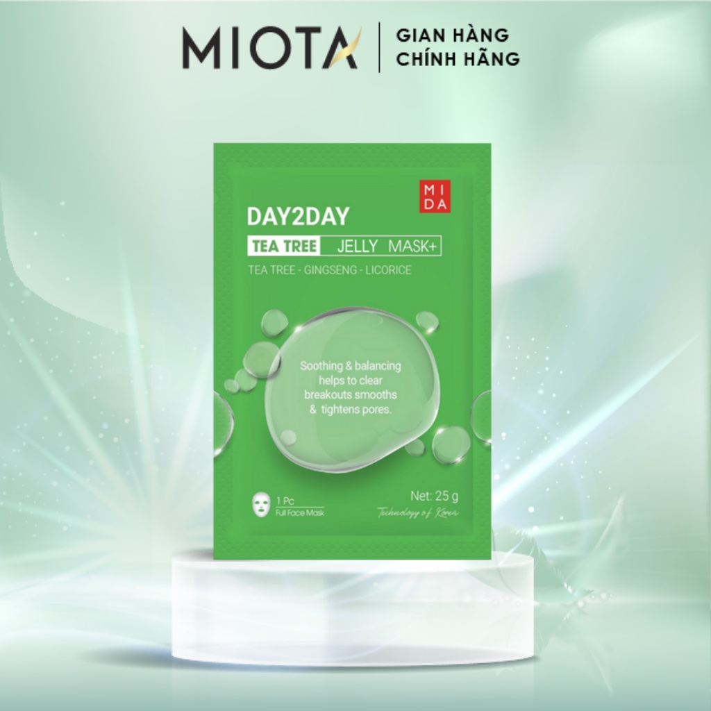 Mặt nạ giấy Miota Mask Day2Day Tea Tree & Jelly Mask 25ml Shopee Việt Nam