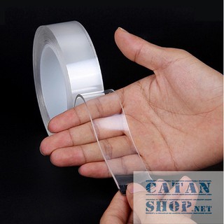 ❤️1 cuộn băng keo 2 mặt trong suốt chất liệu silicon Nano siêu dính dài 3 mét Keo dán nano 2 mặt GD337-KeoNano