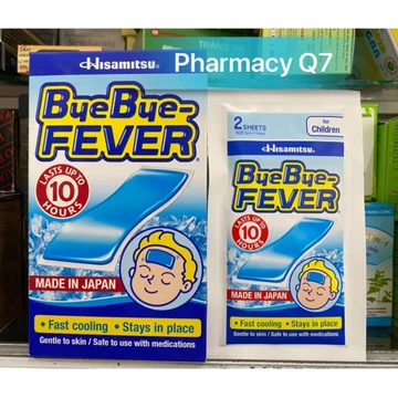 Dán hạ sốt cho trẻ em và người lớn Byebye Fever (Gói 2 miếng) byebyefever dan ha sot Nhật Bản