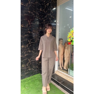 set đồ bộ đi chùa nữ đơn giản bigsize