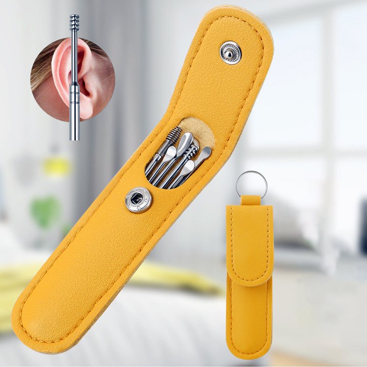Bộ Lấy Ráy Tai 6 Món Tiện Lợi Làm Bằng Thép Không Gỉ. Chăm Sóc Tai Chuyên Nghiệp