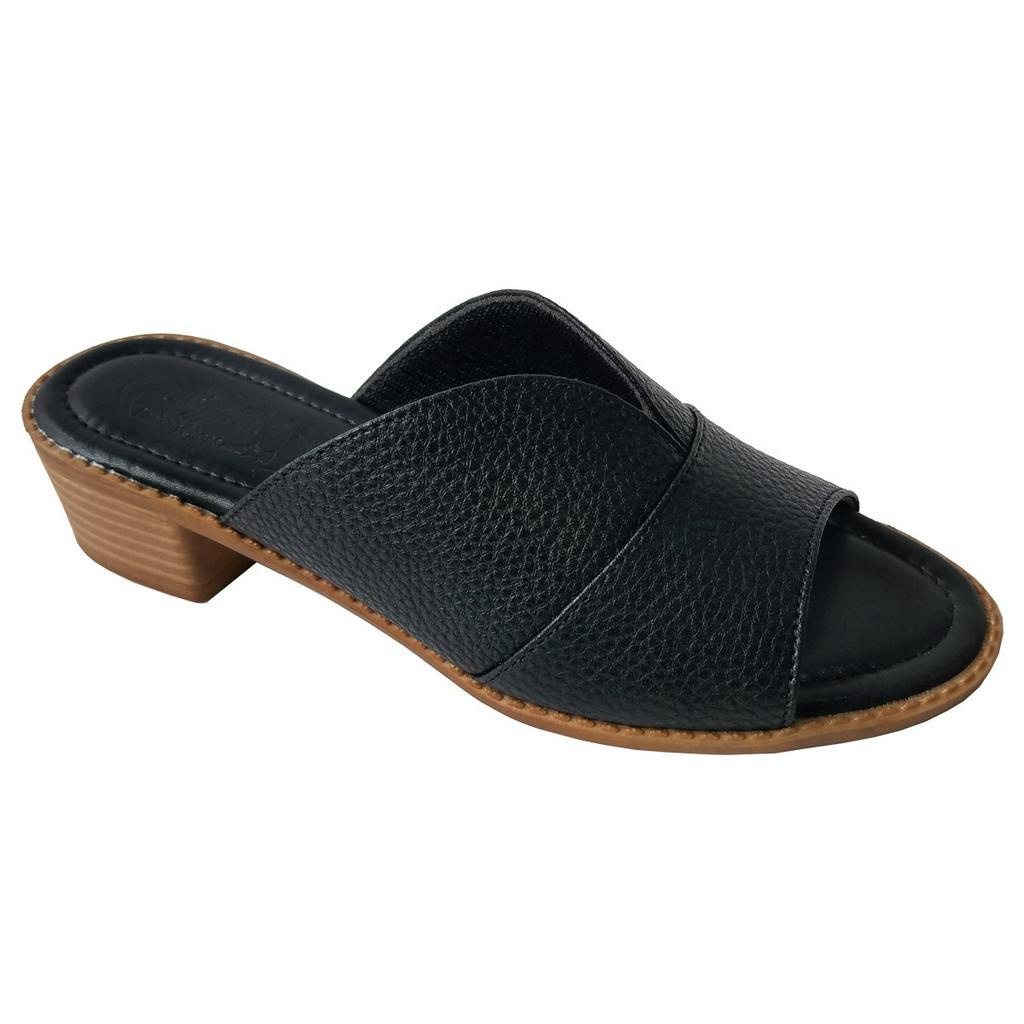 Dép Cao Gót Nữ BIGGBEN Da Bò Thật Cao 4cm HKD686