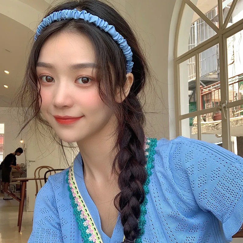 Bờm Tóc,Băng Đô Nhún Nhiều Màu Vải Lụa Xinh Xắn Dễ Thương Phụ Kiện Tóc Nữ Và Bé Gái Empoli