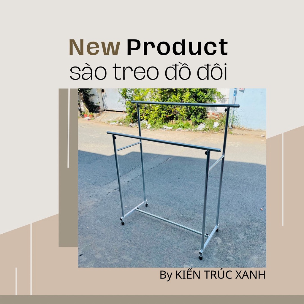 Sào treo đồ đôi 2 tầng, INOX cao cấp, tháo lắp dễ dàng | Shopee Việt Nam