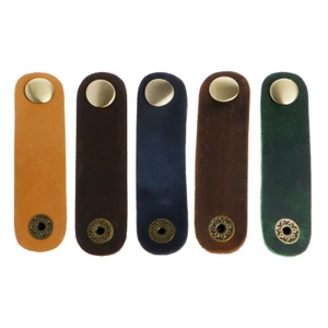 WU Giả Dây Cáp Da Tổ Chức Kẹp Quấn Bobbin Tai Nghe Dây Winder Dụng Cụ