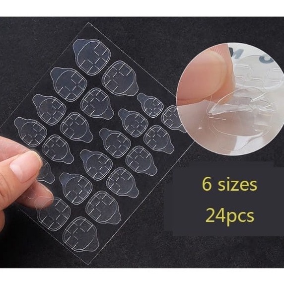 Bộ 24 Sticker Keo Dán Móng Tay giả Bằng silicone | Shopee Việt Nam