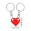 SMILE 2 Chiếc Móc Khóa Dễ Thương Trái Tim Tình Yêu Trang Sức Mặt Dây Chuyền Trái Tim