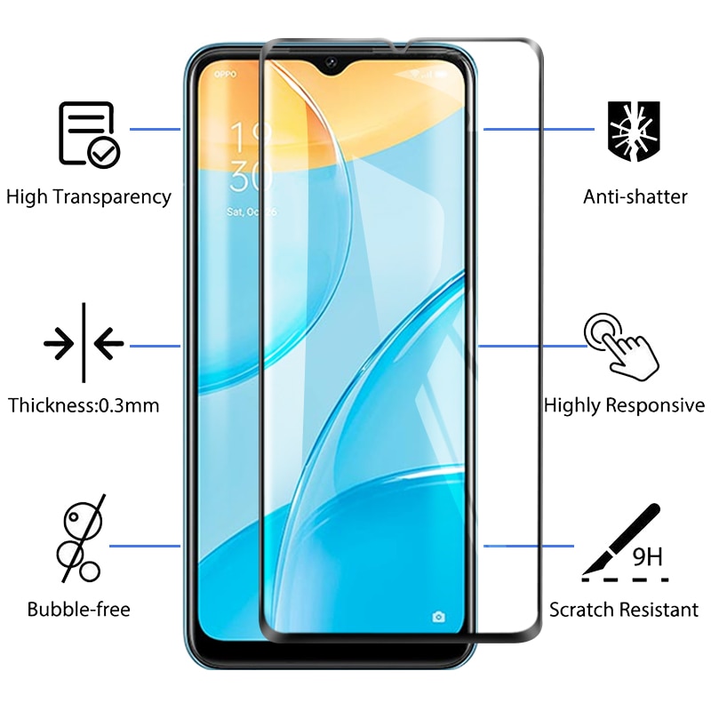 Kính Cường Lực 2 In1 Cho OPPO A15 Camera Sau Ống Kính Bảo Vệ Phim Cho OPPOA15 A 15 Tấm Bảo Vệ Màn Hình Mặt Trước Phim