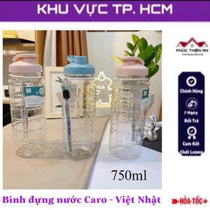 Bình nước thể thao caro, phù hợp dùng cho học sinh,thể thao, du lịch, dã ngoại