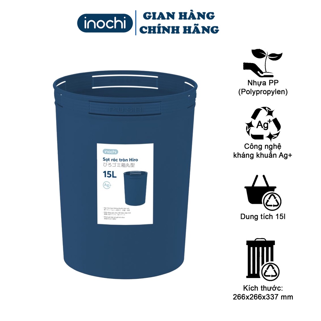 Sọt rác nhựa INOCHI MÀU NGẪU NHIÊN dung tích 5L, 10L, 15L chất lượng ...