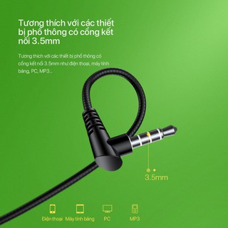 Tai Nghe Có Dây ROBOT REC10E  RE101S Nghe Nhạc Đàm Thoại Cổng Kết Nối 3.5mm - Dây Chống Rối