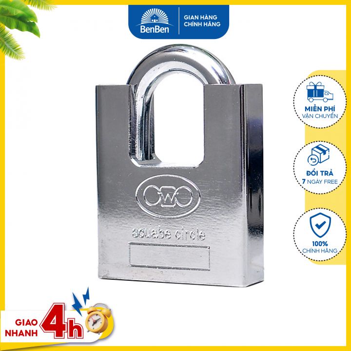 Ổ khóa chống cắt size lớn 60F Bạc thiết kế chống trộm, chống sét thích hợp làm ổ khóa nhà khóa cổng - Ben Ben