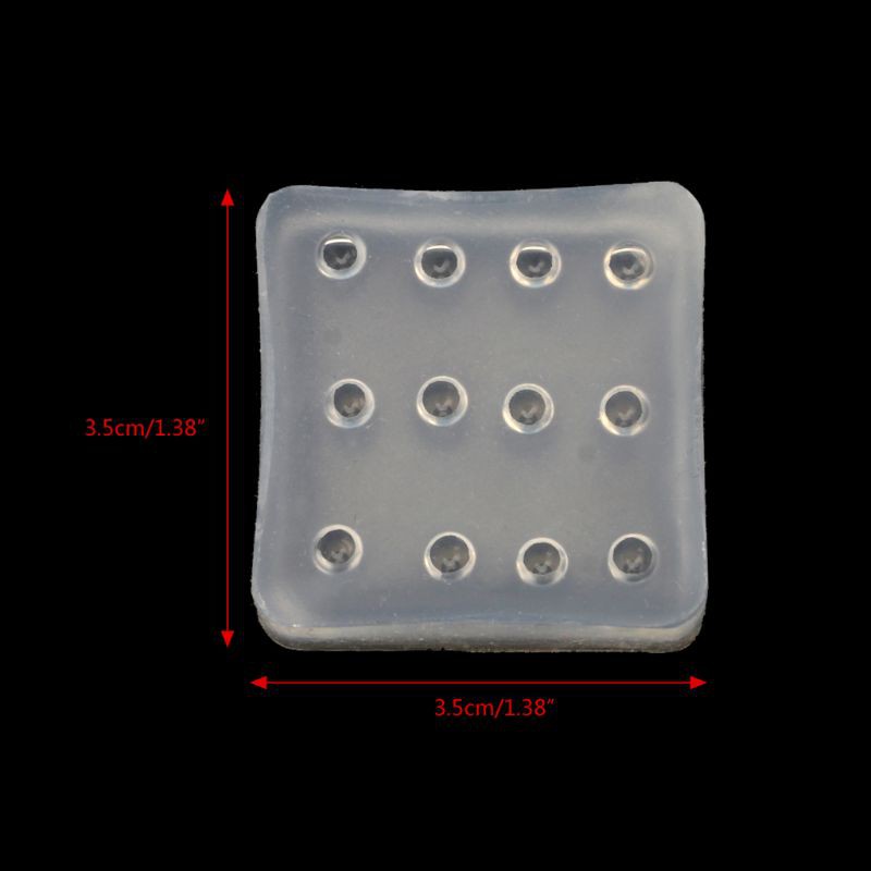 Khuôn Silicon Làm Trang Sức Hình Tròn 4mm