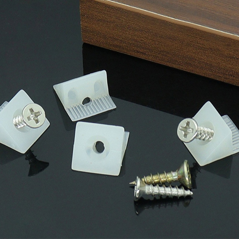 Bapara 50x Nội thất Ngăn kéo ngực Đáy sửa chữa Nêm Nhựa Góc Mã Fastener