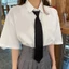 ✿ Cà Vạt Lụa Màu Trơn Có Khóa Kéo Trước Cho Tiệc Cưới / Chú Rể Phong Cách retro Cho Nam Và Nữ arro
