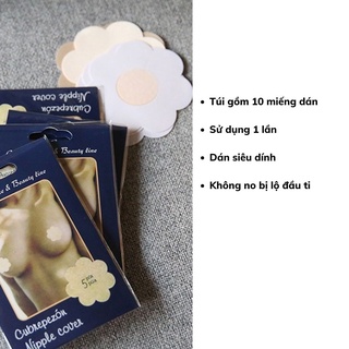 Miếng dán ngực ti giấy , túi 10 miếng siêu dính dễ sử dụng DVARI D022