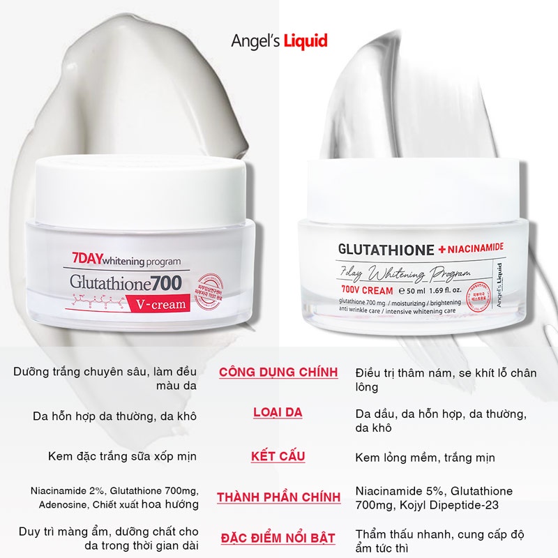 Kem Dưỡng Angel's Liquid 7 Day Dưỡng Sáng Da, Mờ Thâm Nám 50ml Cocolux
