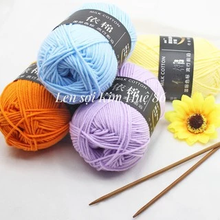 Len milk cotton 50g ( từ màu 25 đến màu 75)