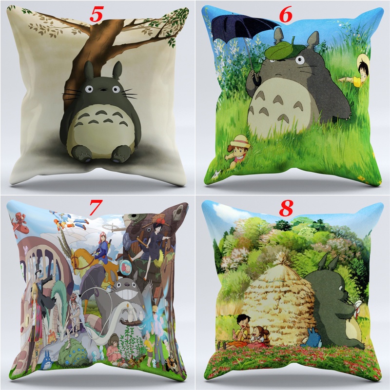 Vỏ Gối Vuông In Hình Totoro Độc Đáo Chất Lượng Cao
