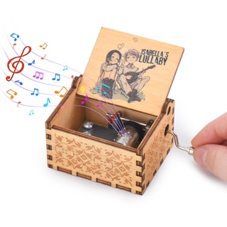 Hộp Nhạc Bằng Gỗ Khắc Chữ the Promised Neverland