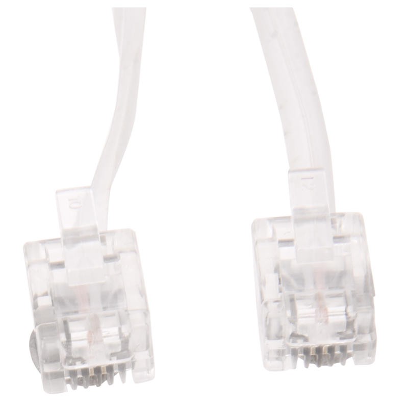 Trắng Nam 6P2C RJ11 Cắm Điện Thoại Fax em Line Cable, 14M Cho Điện Thoại Cố Định