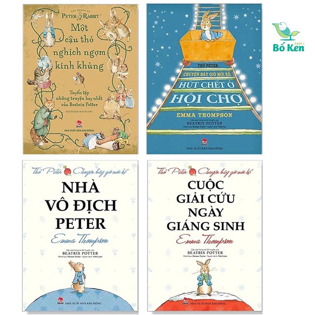Sách - Thỏ Peter - Chuyện Bây Giờ Mới Kể + Một Cậu Thỏ Nghịch Ngợm Kinh Khủng - Bộ 4 cuốn
