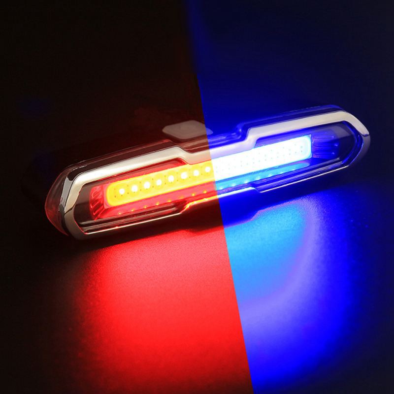 Đèn LED sạc USB pin lithium gắn đuôi xe đạp