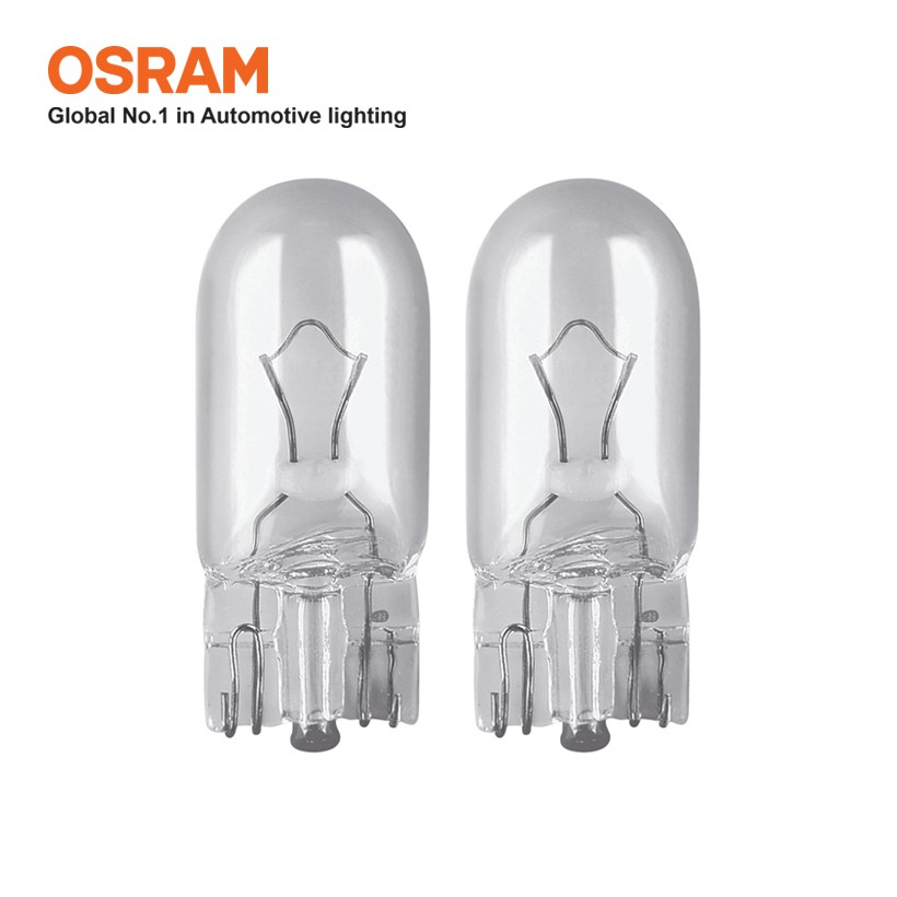 Combo 2 Bóng Đèn Chân Ghim Nhỏ 1 Tim Halogen OSRAM Original Dùng Cho Xe Ô Tô Xe Hơi Chân T10 W5W 12V 5W 2825-02B - 50LM