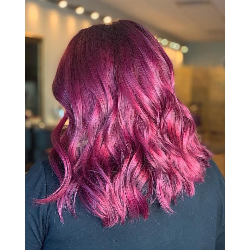 Thuốc Nhuộm Tóc Màu Tím Đỏ Rượu Vang Sáng - Light Violet Red Blonde Hair Dye  Cream | Shopee Việt Nam