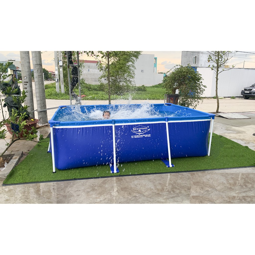 Bể bơi bạt - bể bơi cỡ lớn khung thép lắp ghép cỡ lớn 4.05mx2.25mx0.86m và 3.05mx2.05m,0.86m