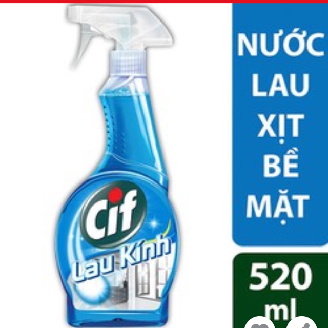 Nước Lau Kính sunlight Dạng Xịt Chai 520ML ( mẫu mới )