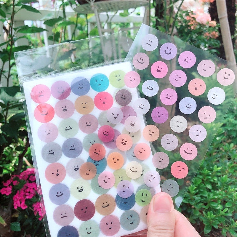 Sticker trong mặt cười nhiều màu | Shopee Việt Nam