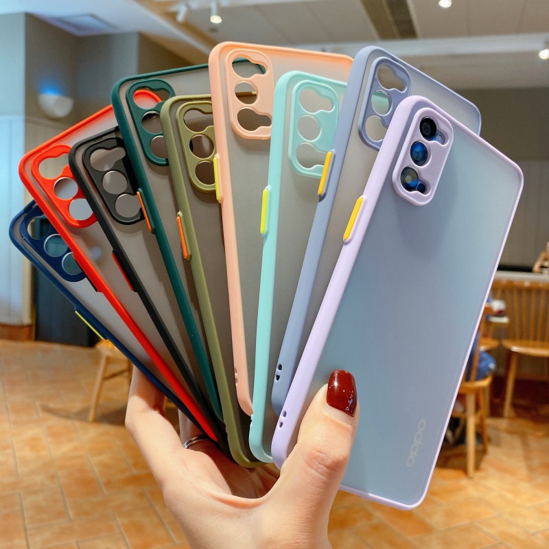 ốp điện thoại Chống Sốc Nhám Trong Suốt Cho Oppo Reno 4 Pro 4g 5f 2z 2f Realme C11 C15 C1