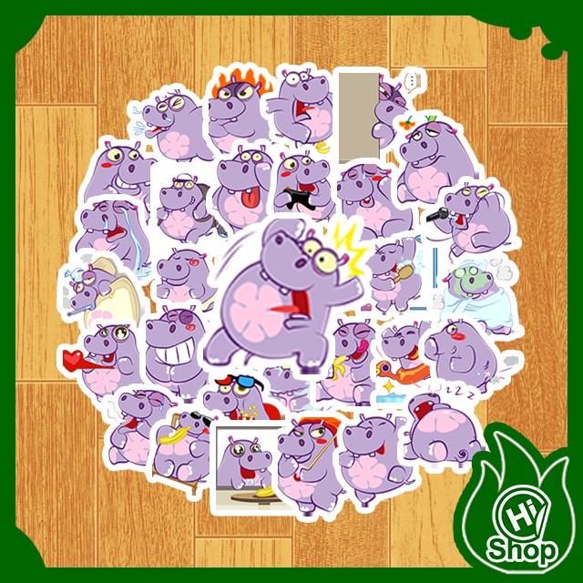[Bộ 30 Sticker] Hình Dán Sticker Hà Mã Chaien | Dán Nón Bảo Hiểm, Điện ...